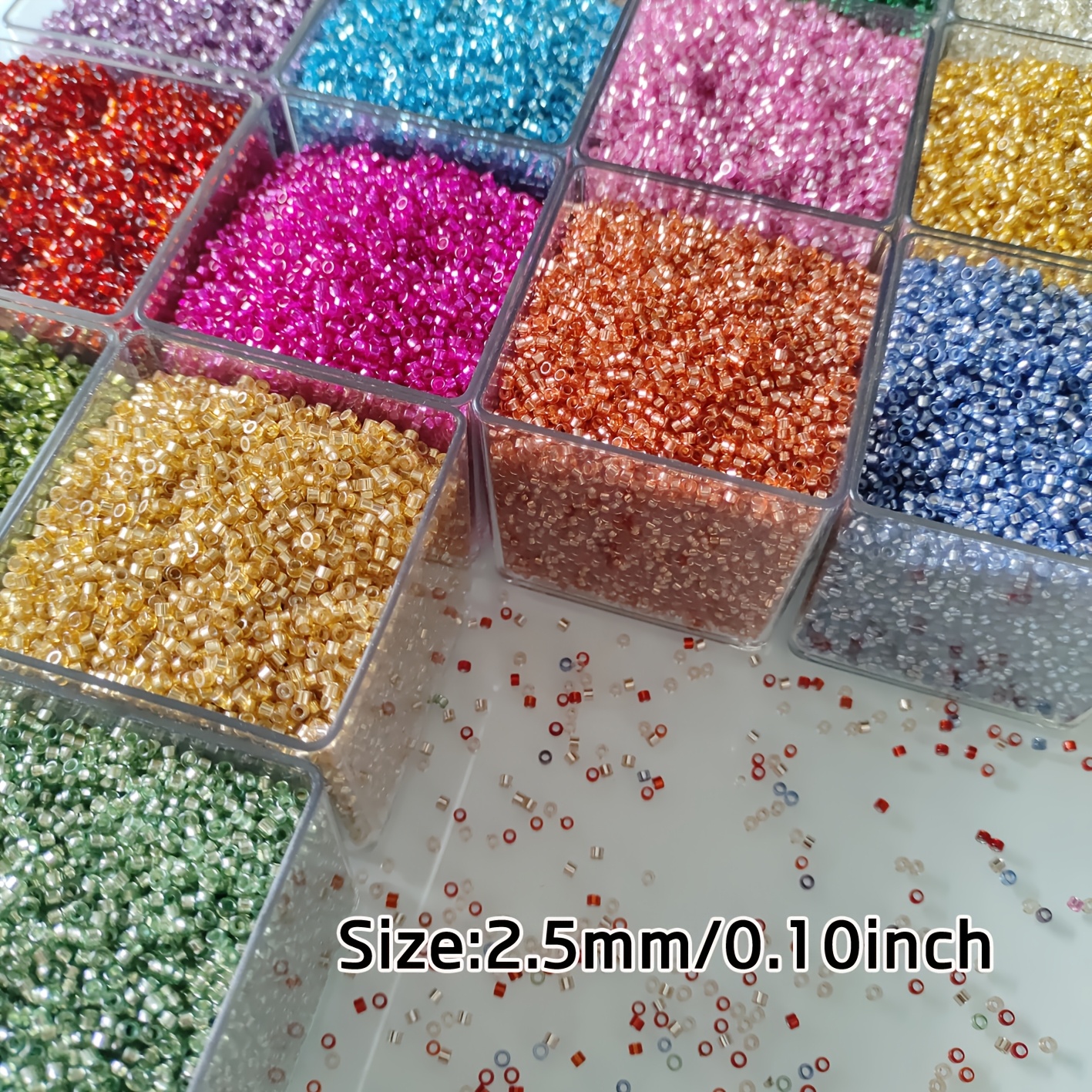 38g Vibrant Multicolor Seed Beads for DIY Projects